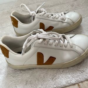 VEJA Campo suede-trimmed leather sneakers